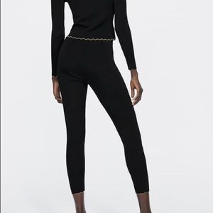 Zara Pants - Zara knit contrast hem leggings Zara Pants - Zara knit contrast hem leggings